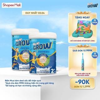 Combo 2 Sữa Bột Nuvi Grow phát triển chiều cao Trên 2 tuổi Lon 900g