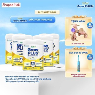 Combo 5 Sữa Bột Nutifood Sweden GrowPLUS+ Sữa Non Immunel trên 2 tuổi lon 800g