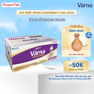 Thùng sữa bột pha sẵn Värna Colostrum (24 hộp giấy x 237ml) - Sữa non cho người lớn, Tăng đề kháng nhanh