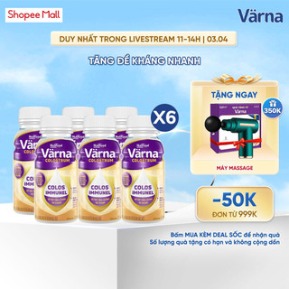 Combo 6 lốc 6 chai sữa non Colostrum Värna pha sẵn (36 chai x 237ml) - Sữa Cho Người Già Tăng Cường Đề Kháng