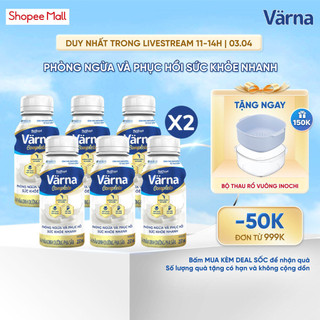 Combo 2 lốc 6 chai sữa bột pha sẵn Värna Complete (12 chai x 237ml) -  Phòng ngừa & Phục hồi nhanh - Varna