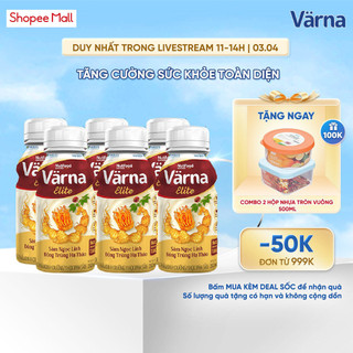 Lốc 6 sữa bột pha sẵn Värna Elite - Chứa Sâm Ngọc Linh Đông Trùng Hạ Thảo (6 chai x 237ml) - Varna