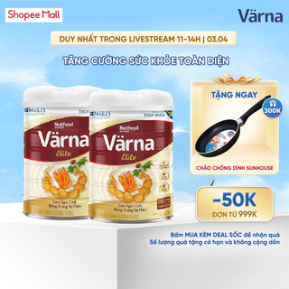 Combo 2 Sữa bột Värna Elite Lon 400g - Chứa Sâm Ngọc Linh Đông Trùng Hạ Thảo - Varna