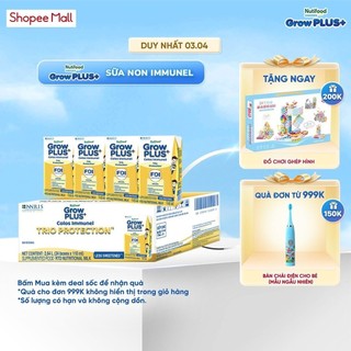 Thùng 24 hộp Sữa Bột Pha Sẵn Nutifood Sweden GrowPLUS+ Sữa Non Immunel hộp 110 ml