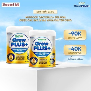 Combo 2 Sữa non GrowPLUS+ Tăng đề kháng 0-12 tháng (400g/Lon)