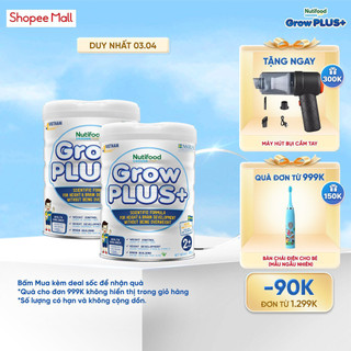 Combo 2 Sữa Bột Nutifood GrowPLUS+ Kiểm Soát Cân Nặng 850g (2 Lon x Lon 850g)