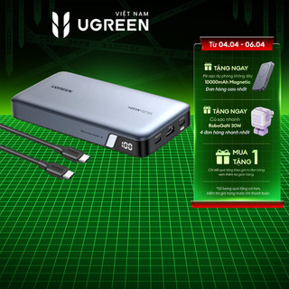 Bộ pin sạc dự phòng 25000mAh/20000mAh 145W/100W UGREEN | Cổng sạc nhanh USB-C |3 cổng| Màn hình kỹ thuật số| BH 18 tháng