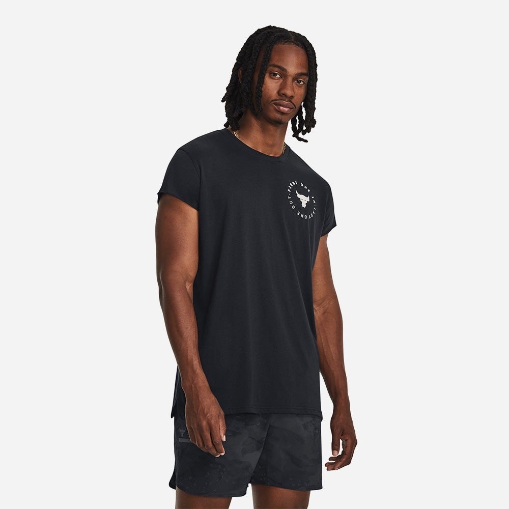 Áo thun thể thao nam Under Armour Pjt Rock Cap Sleeve - 1380126-001