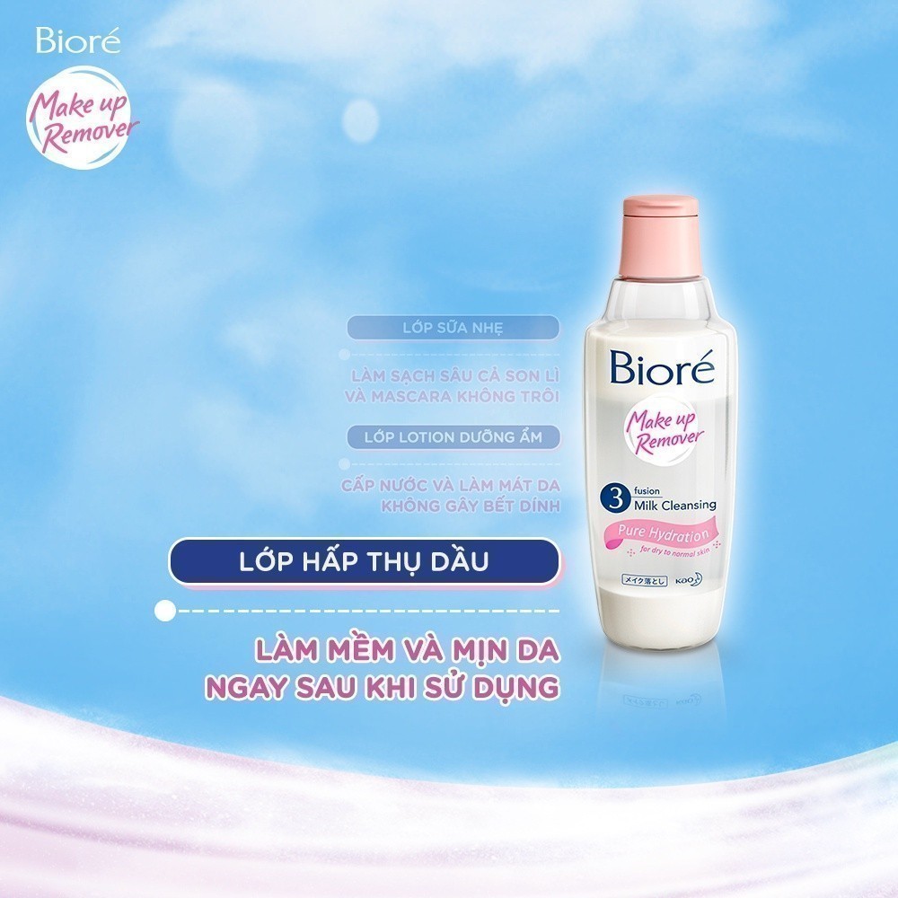 Sữa Tẩy Trang 3 Lớp Sạch Sâu Ngừa Mụn Bioré Make Up Remover Acne & Pore Care 300ml