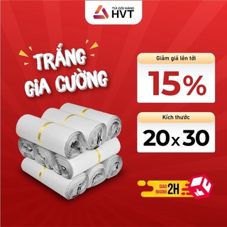 Túi gói hàng niêm phong tự dính, Túi đóng hàng chuyển phát nhanh NHỰA HVT size 20*30 - TRẮNG GIA CƯỜNG