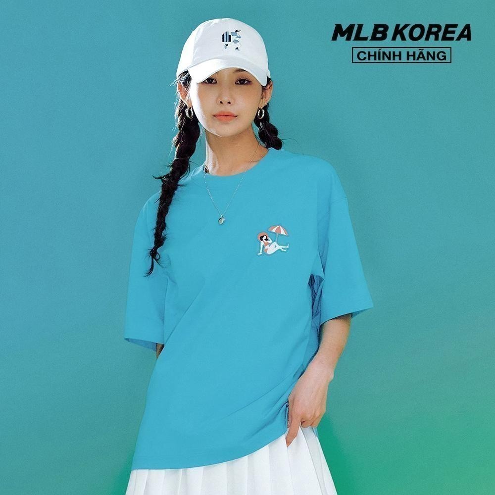 MLB - Áo thun unisex cổ tròn tay ngắn phom suông năng động 3ATSC0133-05TQS