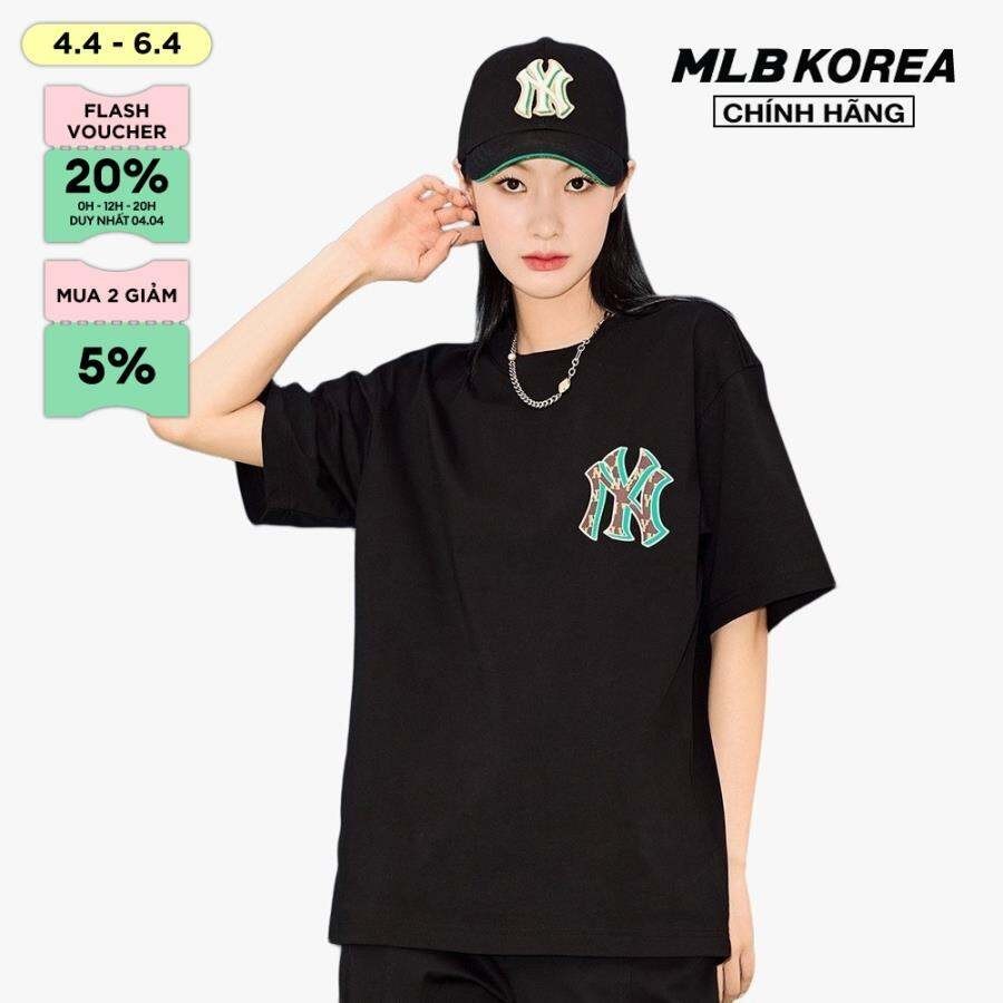 MLB - Áo thun unisex cổ tròn tay ngắn Monotive Overfit 3ATSM3033-50BKS