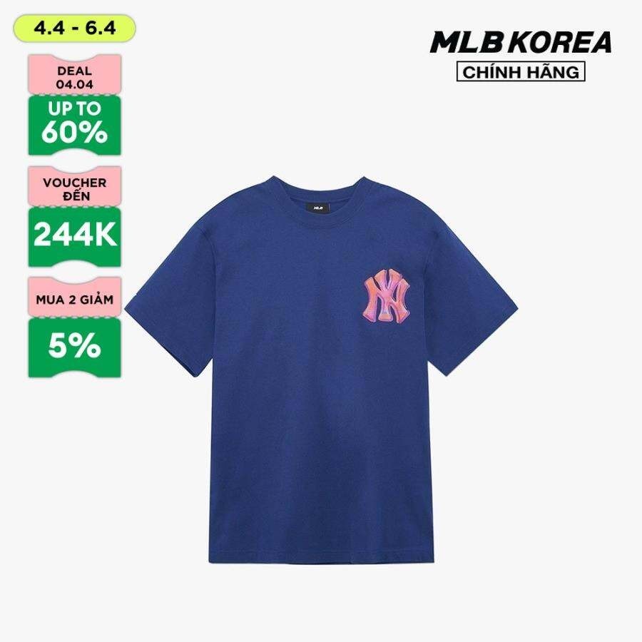 MLB - Áo thun unisex cổ tròn tay ngắn phối logo trẻ trung 3ATSL0233-50NYL