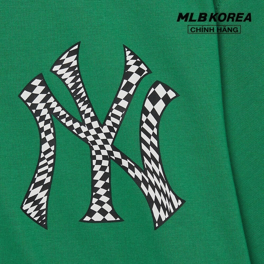 MLB - Áo thun unisex cổ tròn tay ngắn Checkerboard Clipping Logo Overfit 3ATSO0233-50GND