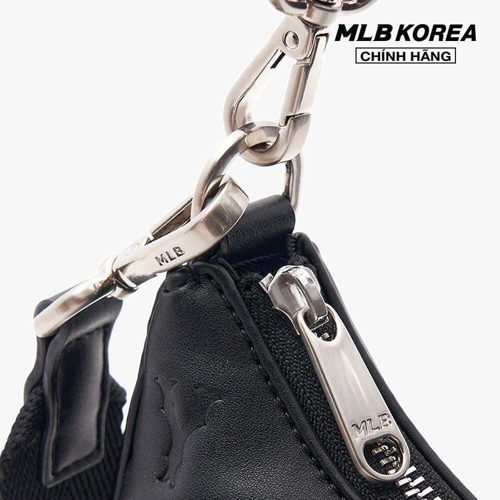 MLB - Túi đeo vai nữ hình bán nguyệt Classic Monogram Embo 3ABQS093N-50BKS