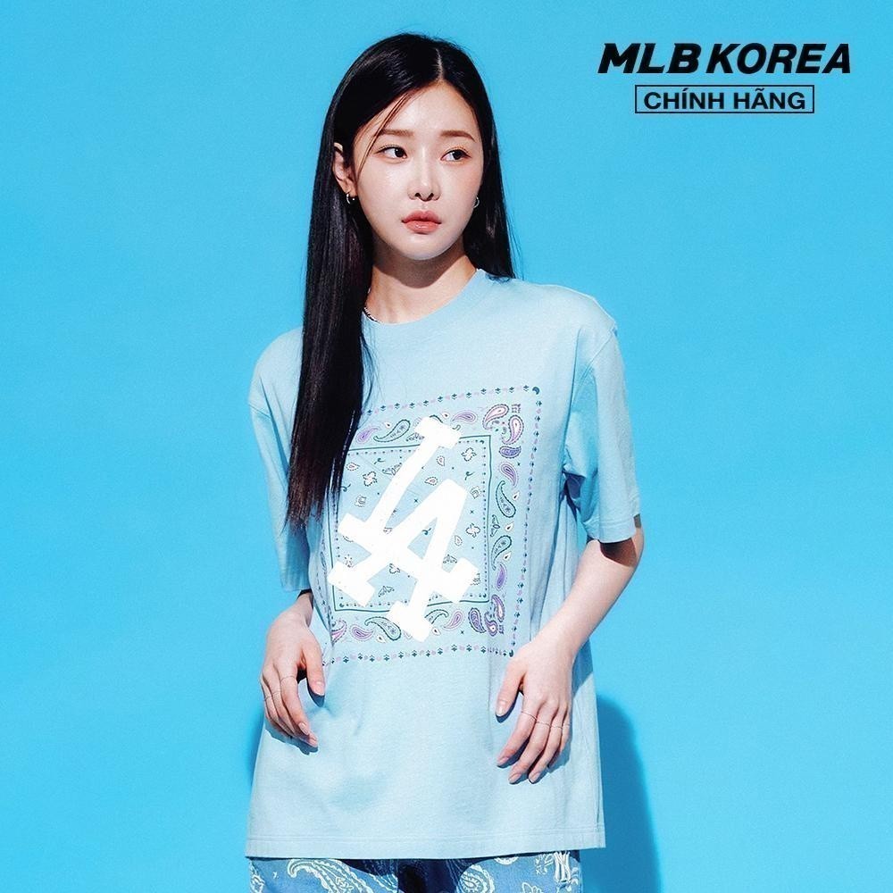 MLB - Áo thun unisex cổ tròn tay ngắn Paisley Big Logo One Point 3ATSI0133-07SBL
