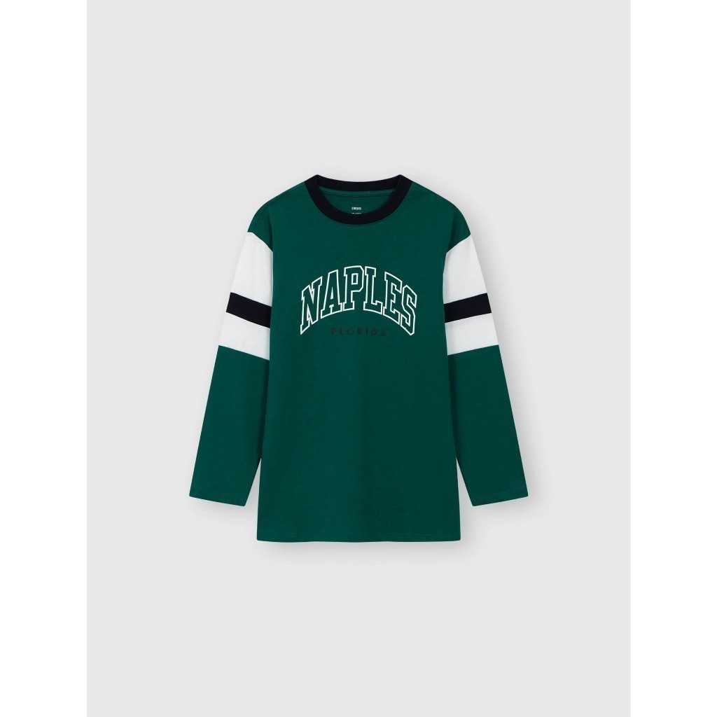 Áo phông bé trai CANIFA áo thun dài tay chất liệu cotton USA phối màu 2TL23W009