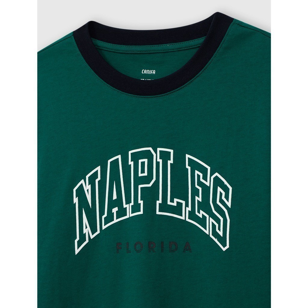 Áo phông bé trai CANIFA áo thun dài tay chất liệu cotton USA phối màu 2TL23W009