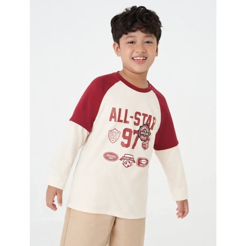 Áo phông bé trai CANIFA áo thun dài tay in họa tiết 2TL23W006