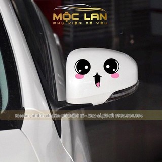 Sticker, decal dán gương xe ô tô xe máy - trang trí ngoại thất xe ô tô, decal dán ô tô hình vui nhộn