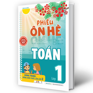 Sách phiếu ôn hè toán lớp 1 - mgb