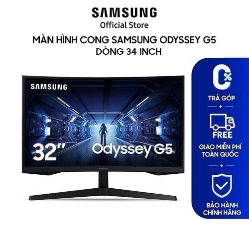 Màn hình Gaming Samsung Odyssey 34 inch Cong LC34G55TWWEXXV Ultra WQHD 165Hz 1ms HDR | BigBuy360 - bigbuy360.vn