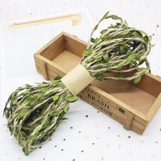 Dây thừng bện lá xanh cuộn 3m