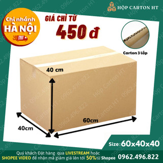 hộp 3  Thùng carton chuyển nhà 60x40x40 thùng giấy carton đóng hàng