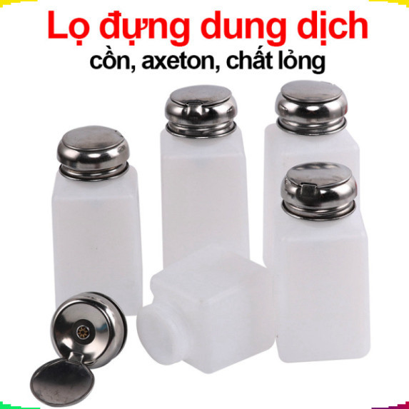 Lọ đựng dung dịch cồn, axeton, lọ chứa chất lỏng