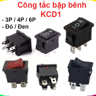   DEAL HỜI   2 Cái  Công tắc bập bênh KCD1 - 3P 4P 6P 15x21mm 6A 250V 