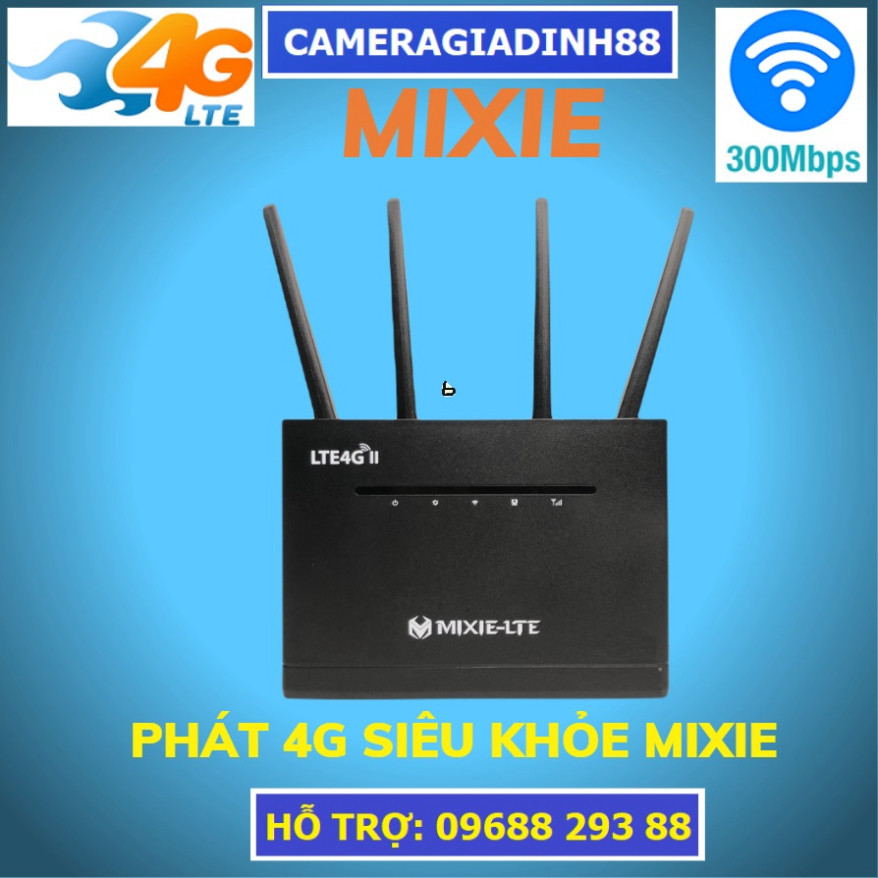 Bộ Phát WIFI 4G / 3G LTE - CP101 MIXIE - 3 Cổng LAN, 1 WAN, 4 ANTEN  TENDA 4G03, Xe Khách, Lắp Camera HUAWEI .