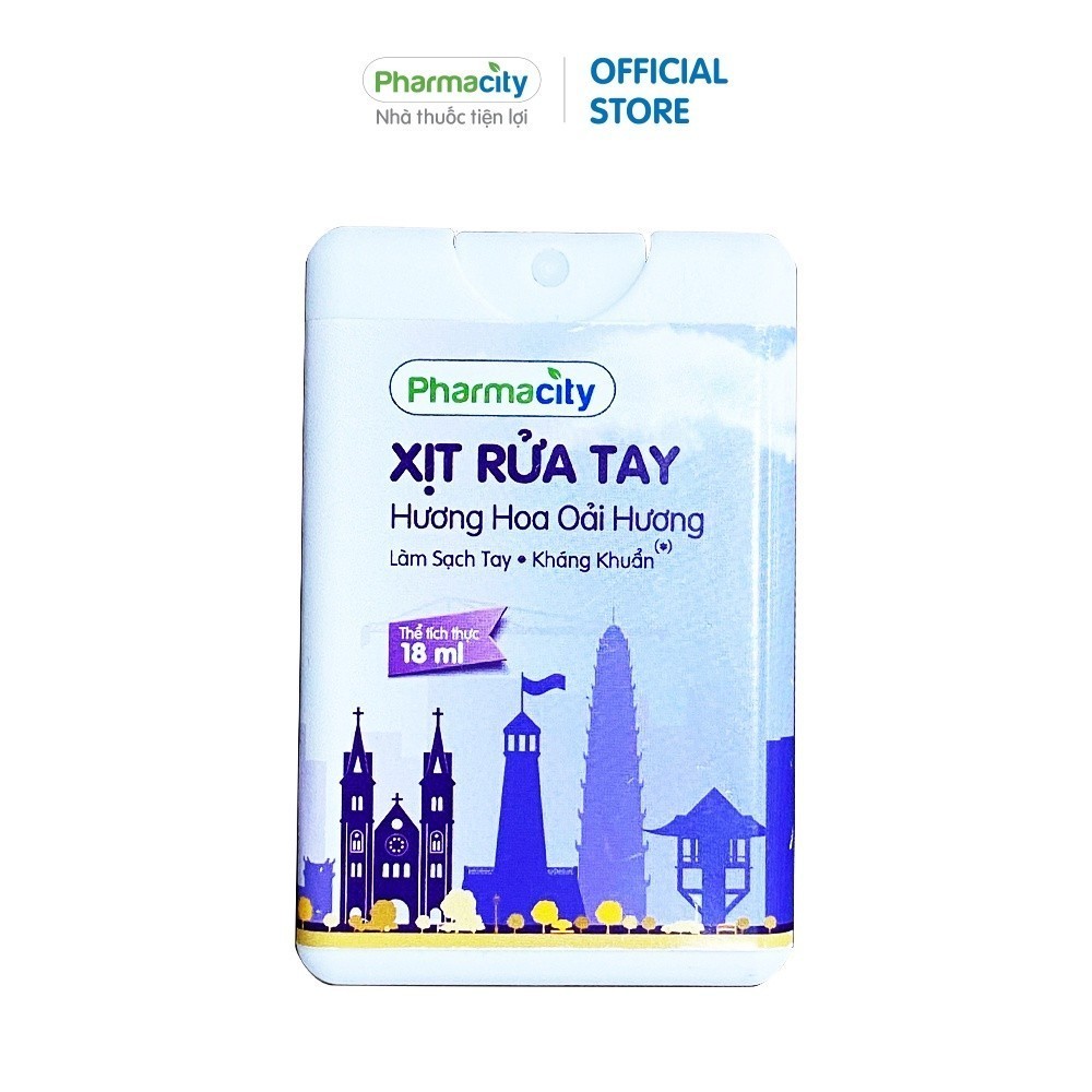 Xịt Rửa Tay Hương Hoa Oải Hương Pharmacity 18ml