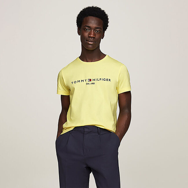 TOMMY HILFIGER - Áo Thun Nam Tay Ngắn Tommy Logo Tee MW0MW11797ZIN