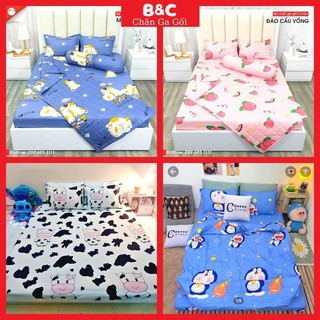 Bộ Ga Gối Cotton Poly Chăn Hè Hàng Đẹp Nhiều Mẫu Full Size