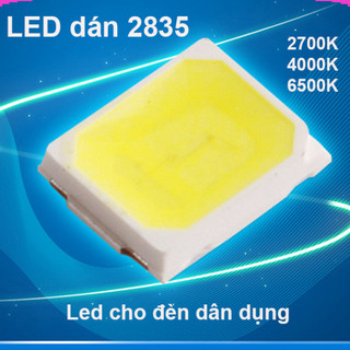 Led dán 2835 0.2w-1w , 3v - 9v, ánh sáng trắng 6500k / vàng 3000k ||