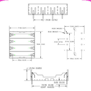 [Giá sỉ] Đế pin, khay pin 18650 chân hàn PCB