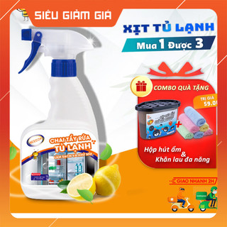 Xịt vệ sinh tủ lạnh beecok hương chanh dung tích 500ml làm sạch tủ lạnh, lò nướng, bếp từ