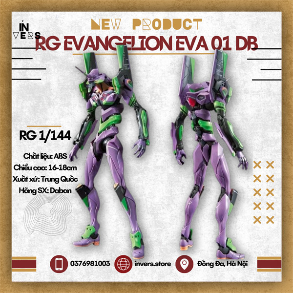 Mô hình lắp ráp Gundam RG Evangelion Eva 01 Daban | Tỉ lệ 1/144 | Invers Store