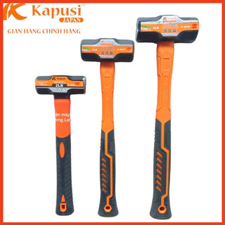Búa tạ lục giác 2 đầu Kapusi Japan đầu búa nặng 0.9 - 1.4 - 1.8Kg, thép Carbon siêu cứng, tay nhựa bọc cao su