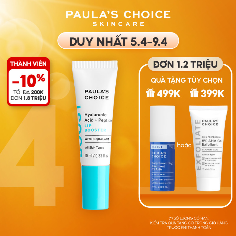 Tinh chất dưỡng môi Paula’s Choice Hyaluronic Acid + Peptide Lip Booster 10ml 9580