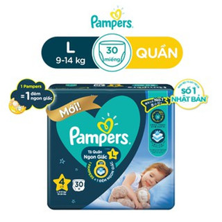 Tã quần pampers ngon giấc size l khô thoáng suốt đêm