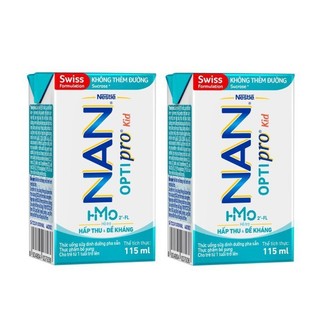 Bộ 2 hộp sữa dinh dưỡng uống liền nestlé® nan rtd optipro kids 115ml/hộp