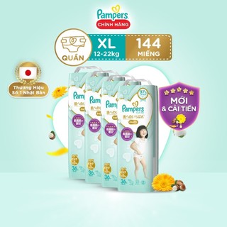 Combo 4 Tã Quần Pampers Nhật Thượng Hạng, Size M(48 miếng)/ L(38 miếng)/ XL(36 miếng)