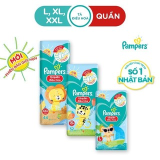Bộ 3 Tã Quần Pampers Điều Hoà Gói Lớn L60/XL52/XXL44