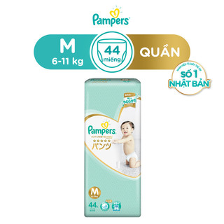 [Mã FMCG80 giảm 10% đơn từ 400K] Tã/Bỉm Quần Pampers Nhật Bản size M44/L34/XL30