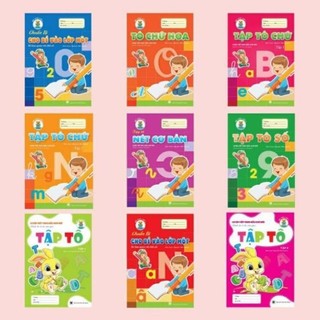 Sách - tập tô nét cơ bản , tô số , tập tô chữ cho bé vào lớp 1