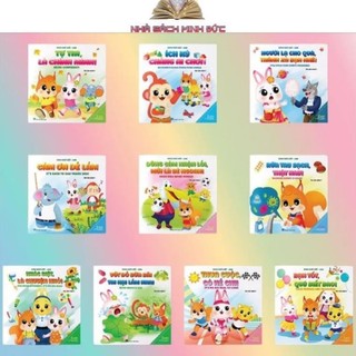 Sách-bộ 10 cuốn truyện tranh ehon ươm mầm tính cách kĩ năng sống - bộ 10 cuốn song ngữ việt anh