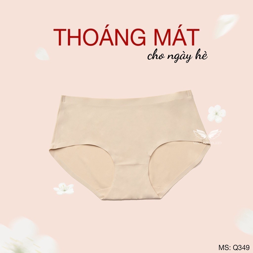 Quần lót nữ đúc su cạp cao không viền VINGO đáy 2 lớp cotton kháng khuẩn thoáng khí Q349 - W020 VNGO