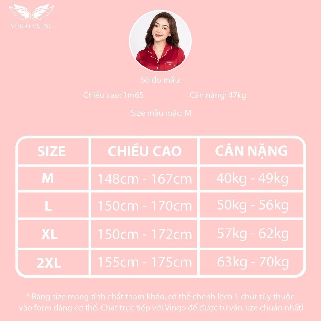 Đồ bộ mặc nhà pijama lụa trơn cao cấp VINGO tay ngắn quần cộc dáng eo H153 VNGO