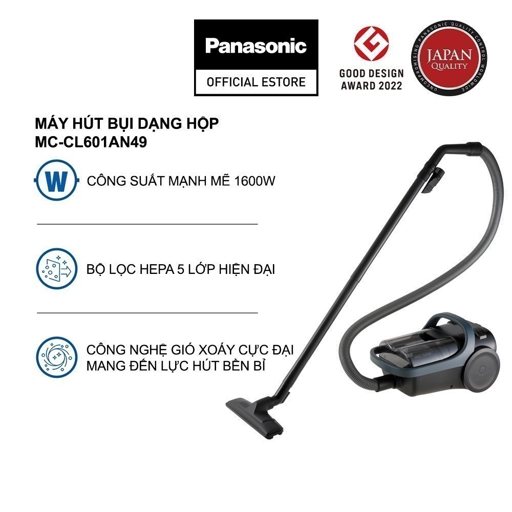 Máy Hút Bụi Dạng Hộp Panasonic MC-CL601AN49 - Công suất 1600W - Công nghệ gió xoáy